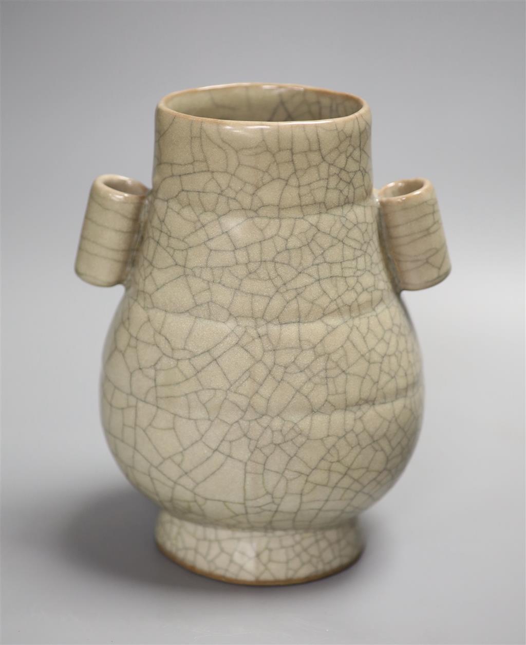 A Chinese Guan type arrow vase, height 20cm